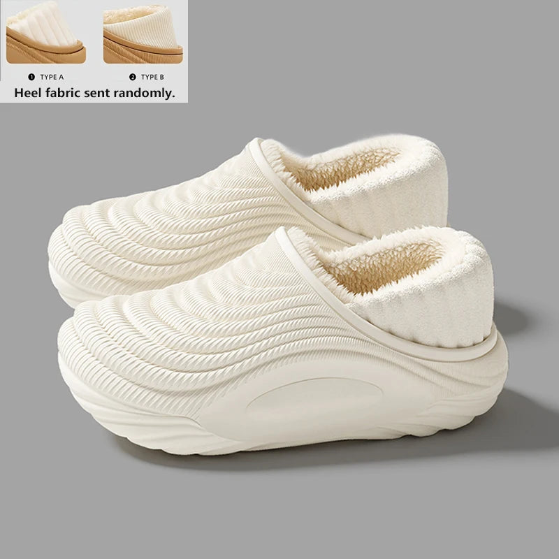 Pluche Huisslippers EVA Zool Antislip Dikke Bodem Waterdicht Warm Winter Unisex Pantoffels Comfortabel | Sulvida