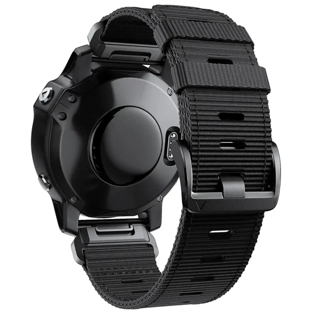 Bracelet de montre tactique en nylon - bracelet de remplacement durable QuickFit noir gris bleu kaki camouflage pour smartwatch | Sulvida