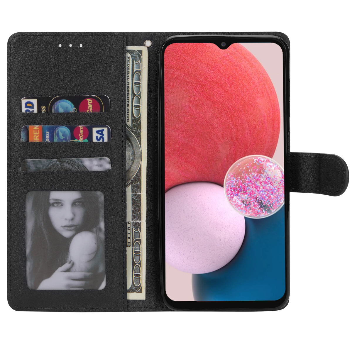 Flip Portemonnee Hoesje met Kaarthouder Magnetische Sluiting Handige Polsband Smartphone Bescherming | Sulvida