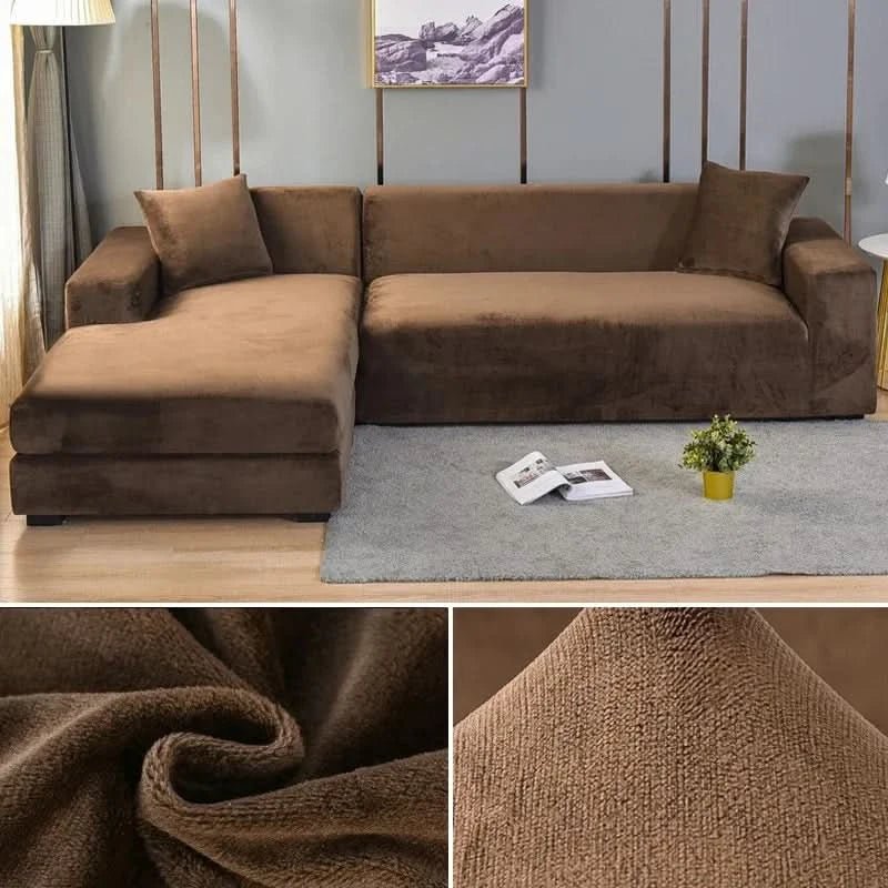 Fluwelen Bankhoes Elastisch met Antislip – Beschermt Bank tegen Vlekken Huisdieren en Slijtage Zacht | Sulvida