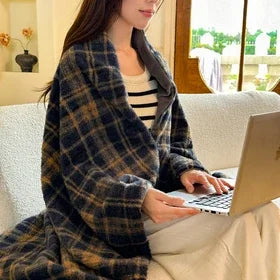 Geruite Plaid Deken Zachte Kasjmier-Look voor Bank en Bed Draagbare Warme Winterdeken Herfst Woonkamer | Sulvida
