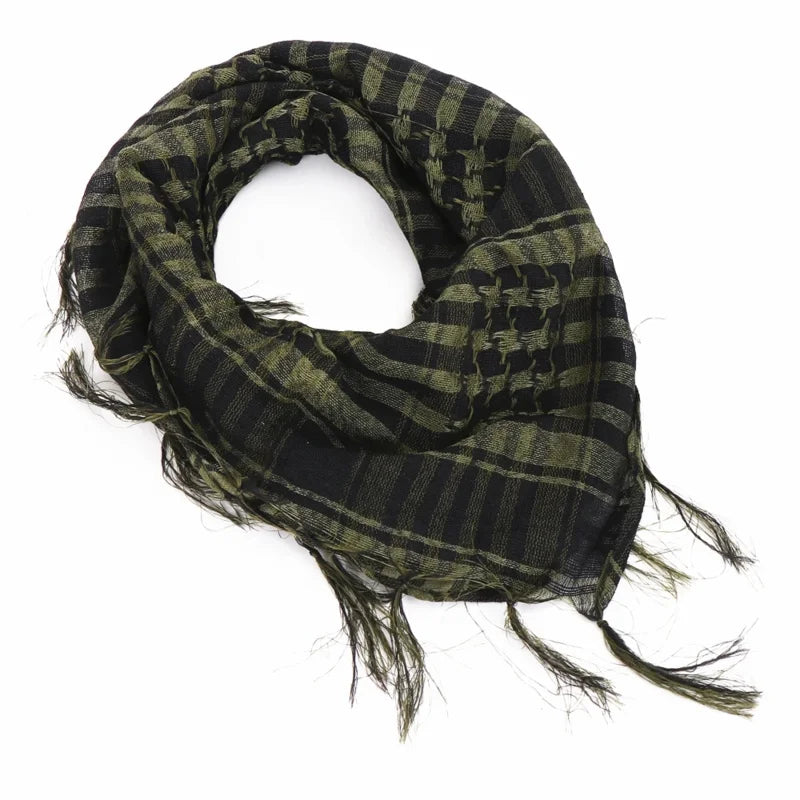 Tactische Shemagh Woestijnsjaal Geruit Katoen 100x100 cm Hoofddoek Hals Mannen Vrouwen Sport Outdoor | Sulvida