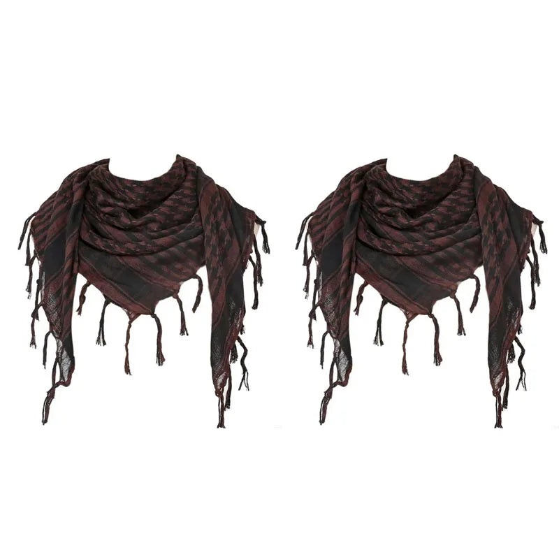 Tactische Shemagh Woestijnsjaal Geruit Katoen 100x100 cm Hoofddoek Hals Mannen Vrouwen Sport Outdoor | Sulvida
