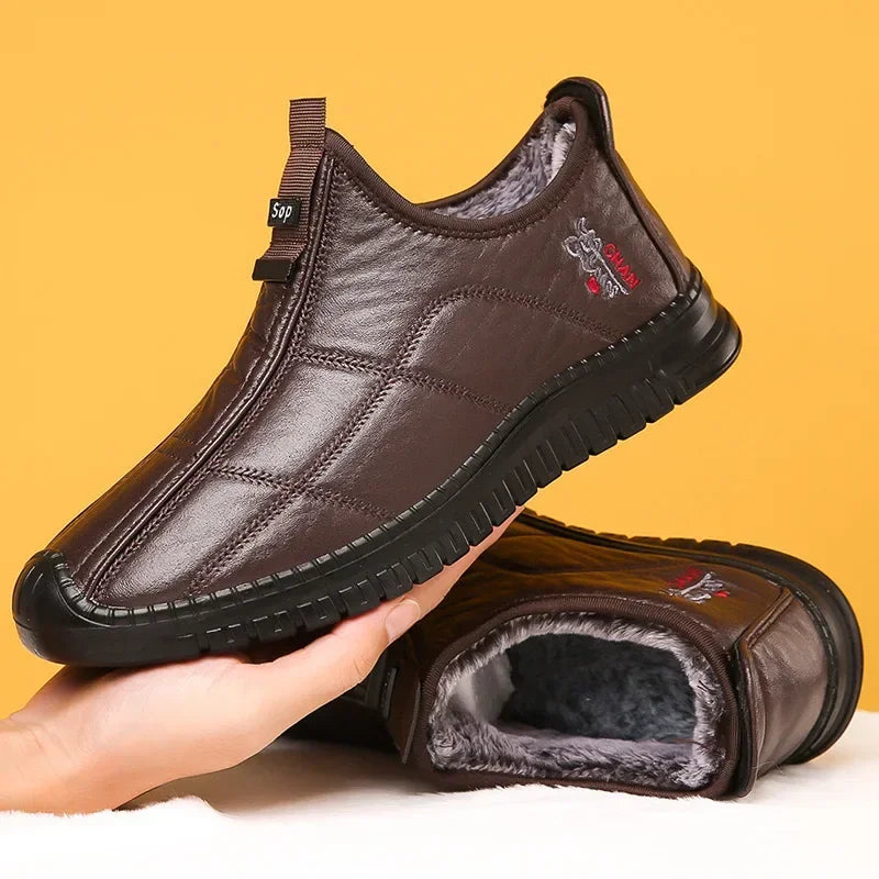 Herenlaarzen Waterdicht Winter Platform Wandelschoenen Antislip Werkschoenen Outdoor Veiligheid Maat 38-48 | Sulvida