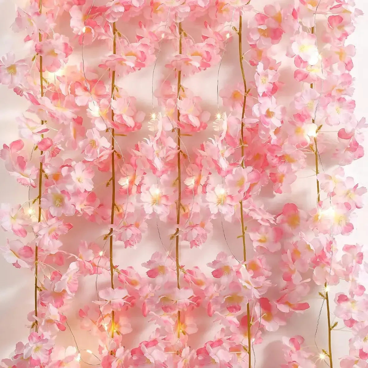 LED Bloemslinger Kersenbloesem 2 Meter 20 Lampjes Roze Batterij Decoratieve Verlichting Feestdecoratie | Sulvida