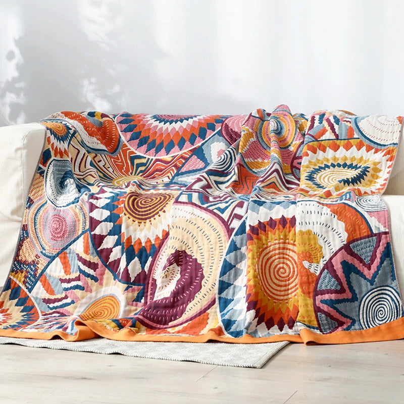 Plaid en coton à tissage ajouré, pour le printemps et l’automne, couvre-lit, canapé, lit, voyage, couverture multifonctionnelle 150×200 200×230 | Sulvida