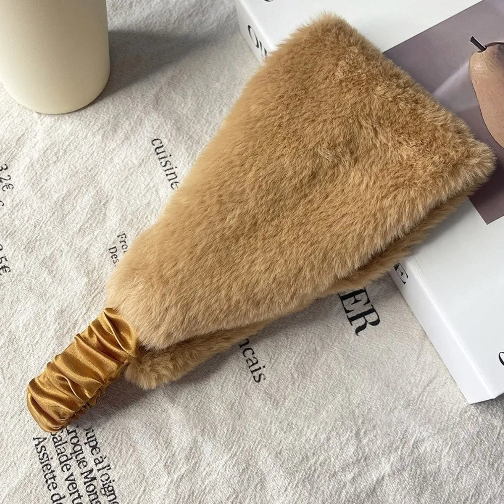 Pluizige Hoofdband Imitatiebont Breed Elastisch Oorbeschermer Haarband Winter Dames Zachte Warme Haarband | Sulvida