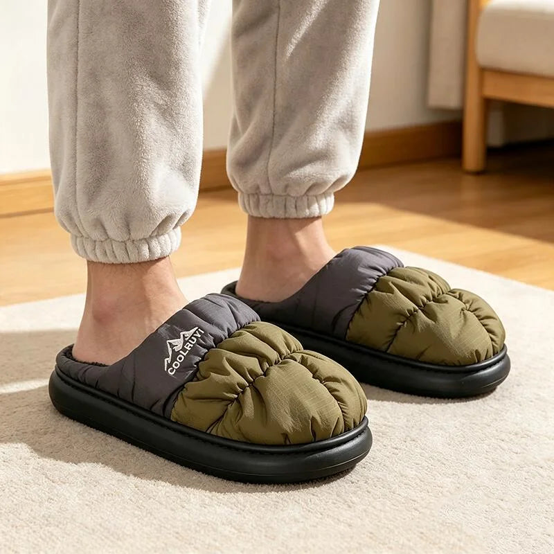 Gevoerde Pantoffels Unisex Waterafstotend Antislip Zool Warm Comfort Binnenshuis Buitenshuis Winterschoenen | Sulvida