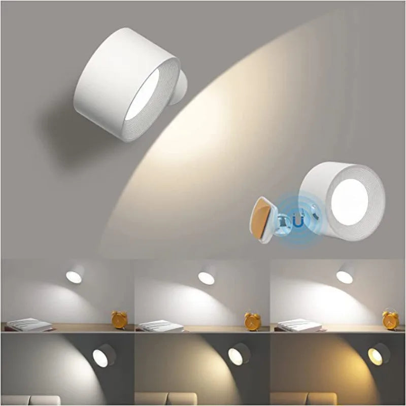 Draadloze LED Wandlamp Oplaadbaar met Afstandsbediening Magnetische Bevestiging Cilindrisch Design Sfeerlicht | Sulvida