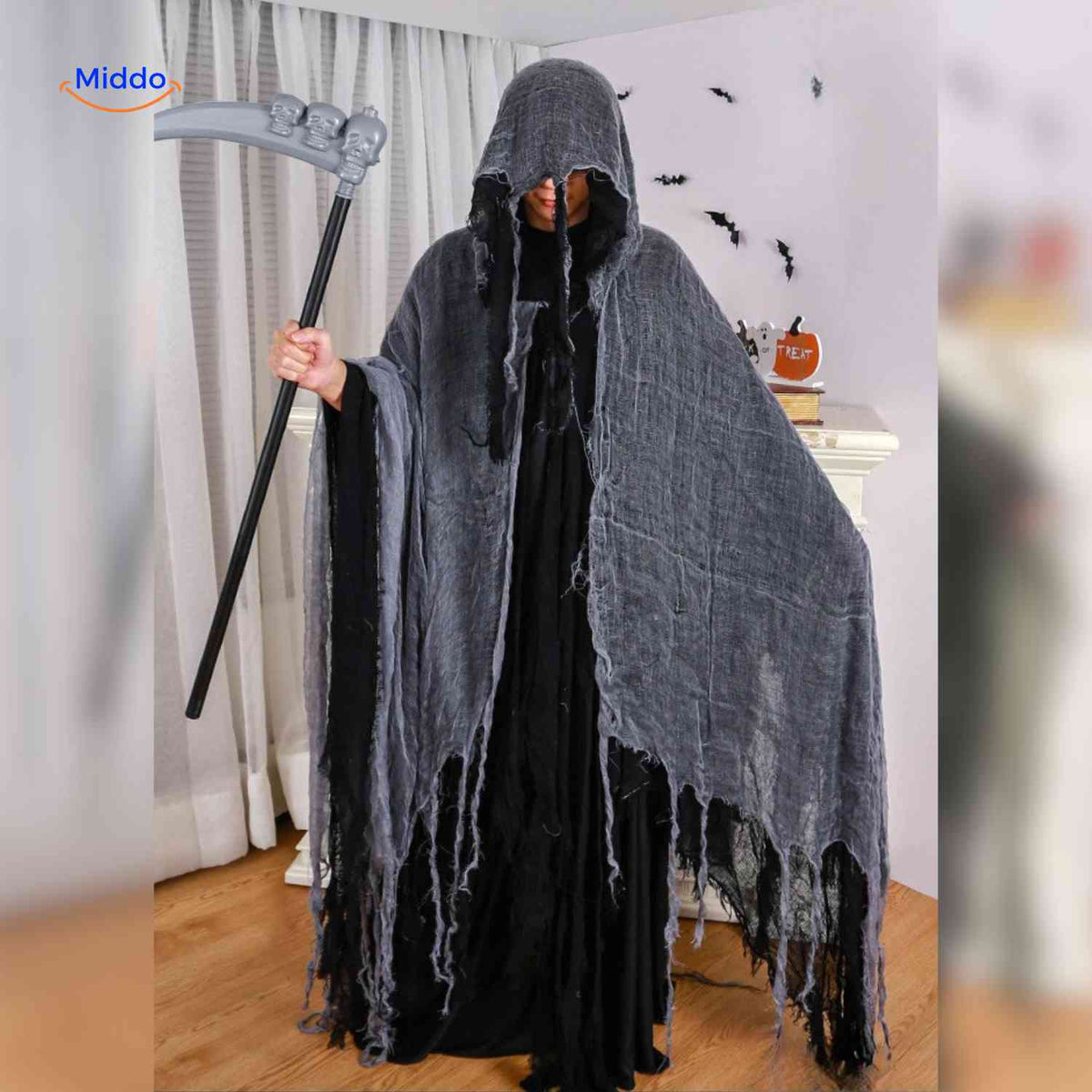 Griezelige Halloween Cape Polyester Unisex Zwart Rood Groen Wit Themafeest Cosplay Verkleedpartij Kostuum | Sulvida