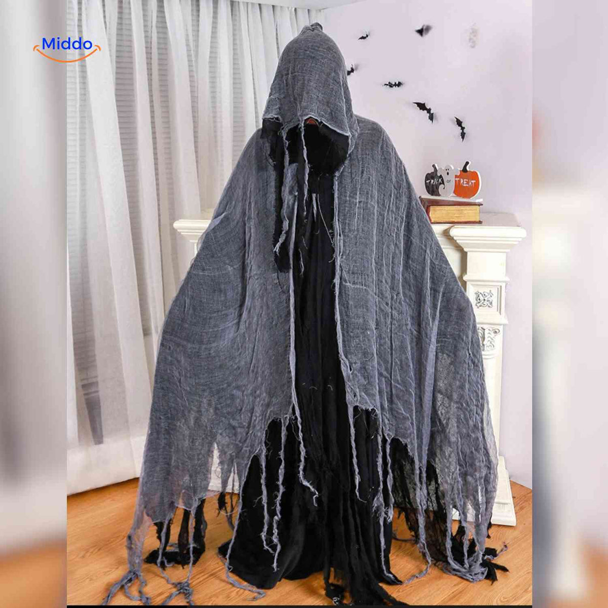 Griezelige Halloween Cape Polyester Unisex Zwart Rood Groen Wit Themafeest Cosplay Verkleedpartij Kostuum | Sulvida