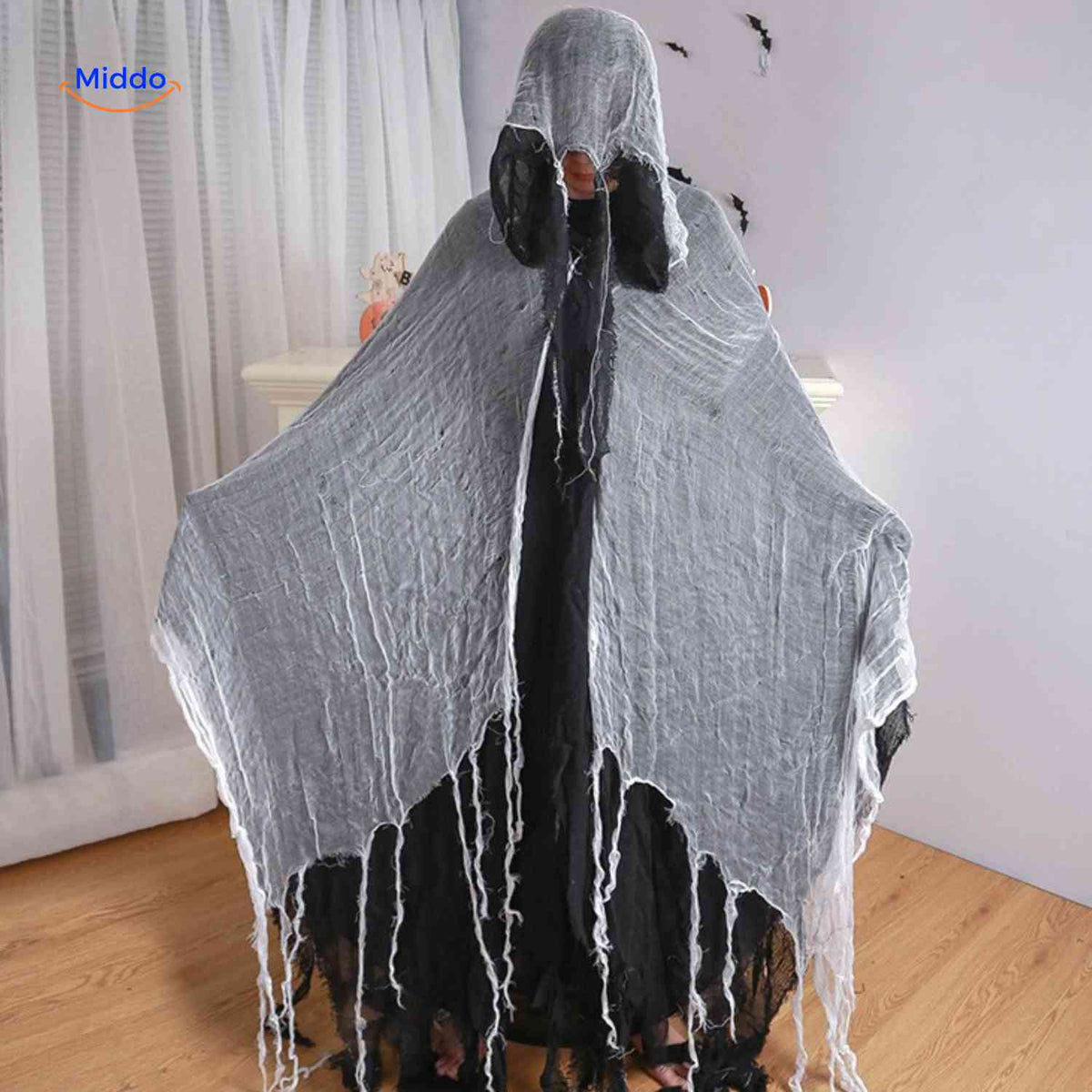 Griezelige Halloween Cape Polyester Unisex Zwart Rood Groen Wit Themafeest Cosplay Verkleedpartij Kostuum | Sulvida