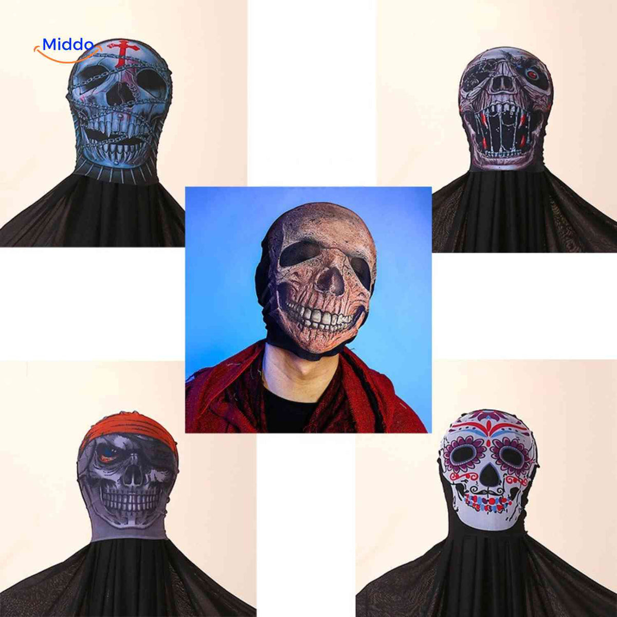 Griezelige Halloween Cape Polyester Unisex Zwart Rood Groen Wit Themafeest Cosplay Verkleedpartij Kostuum | Sulvida