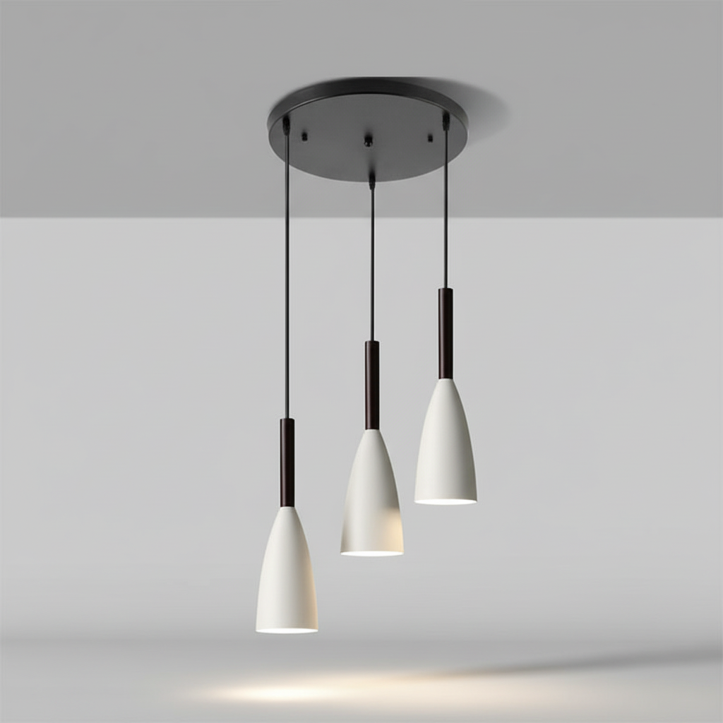 Scandinavische Drievoudige Hanglamp Aluminium Hout E27 Verstelbaar Modern Design Eetkamer Woonkamer Keuken | Sulvida