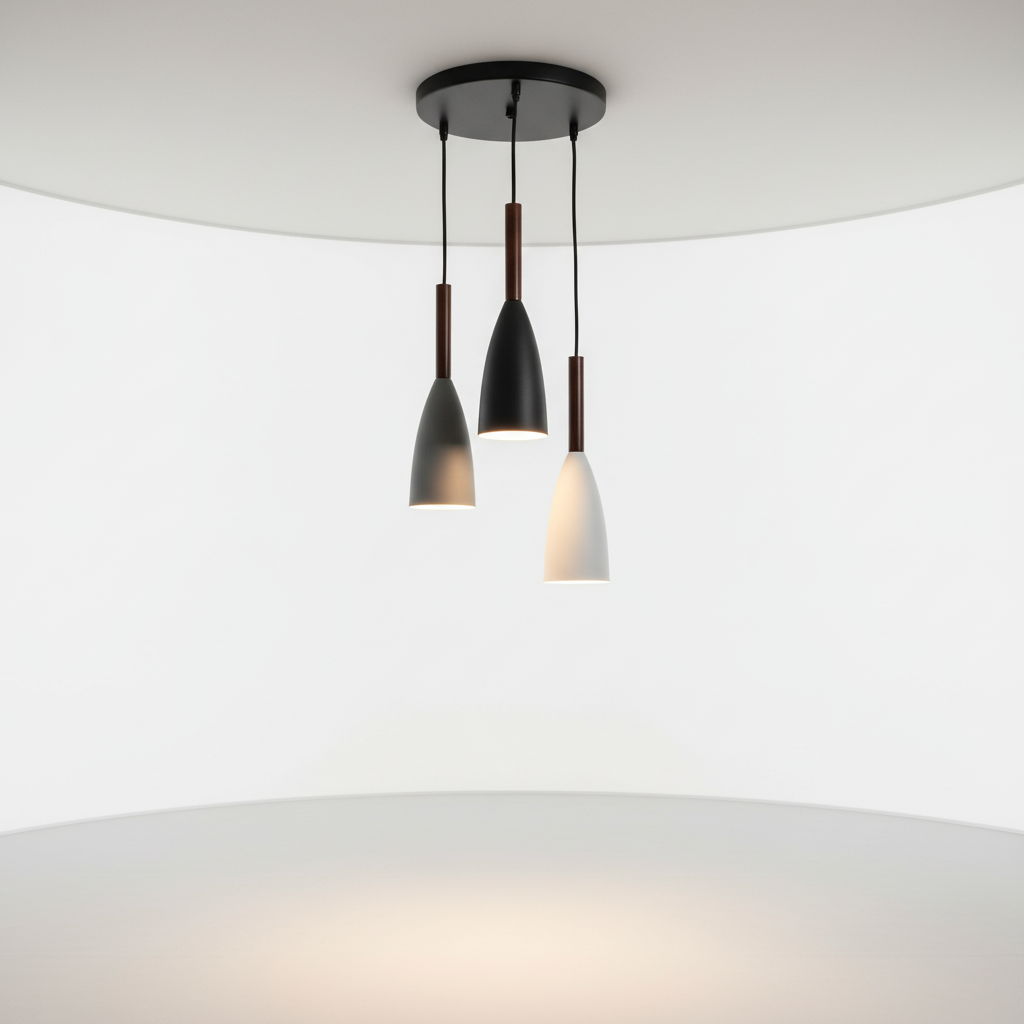 Scandinavische Drievoudige Hanglamp Aluminium Hout E27 Verstelbaar Modern Design Eetkamer Woonkamer Keuken | Sulvida