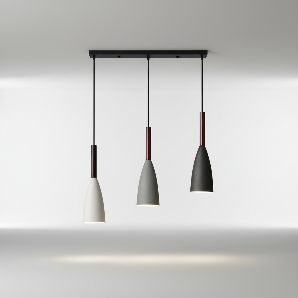 Scandinavische Drievoudige Hanglamp Aluminium Hout E27 Verstelbaar Modern Design Eetkamer Woonkamer Keuken | Sulvida