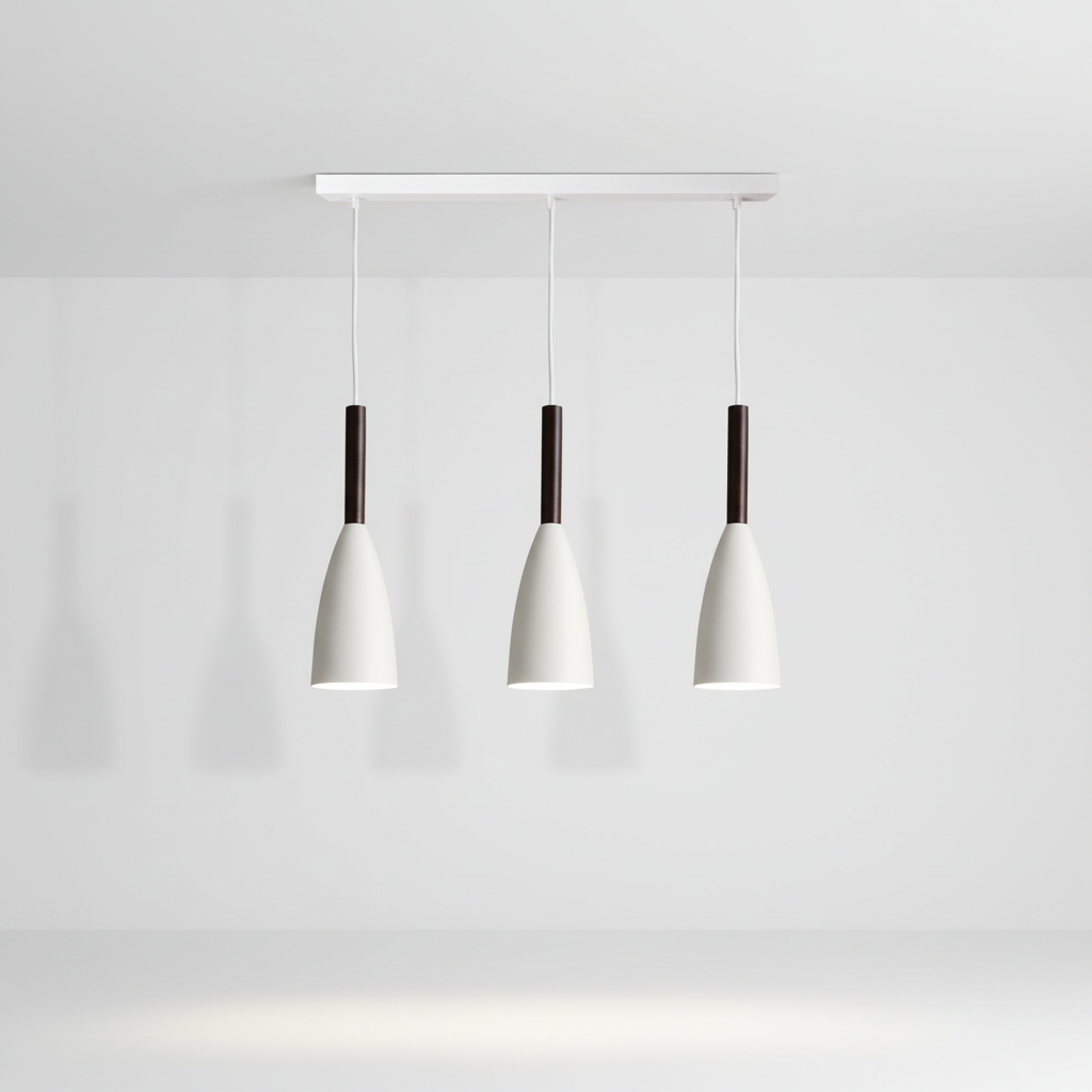 Scandinavische Drievoudige Hanglamp Aluminium Hout E27 Verstelbaar Modern Design Eetkamer Woonkamer Keuken | Sulvida