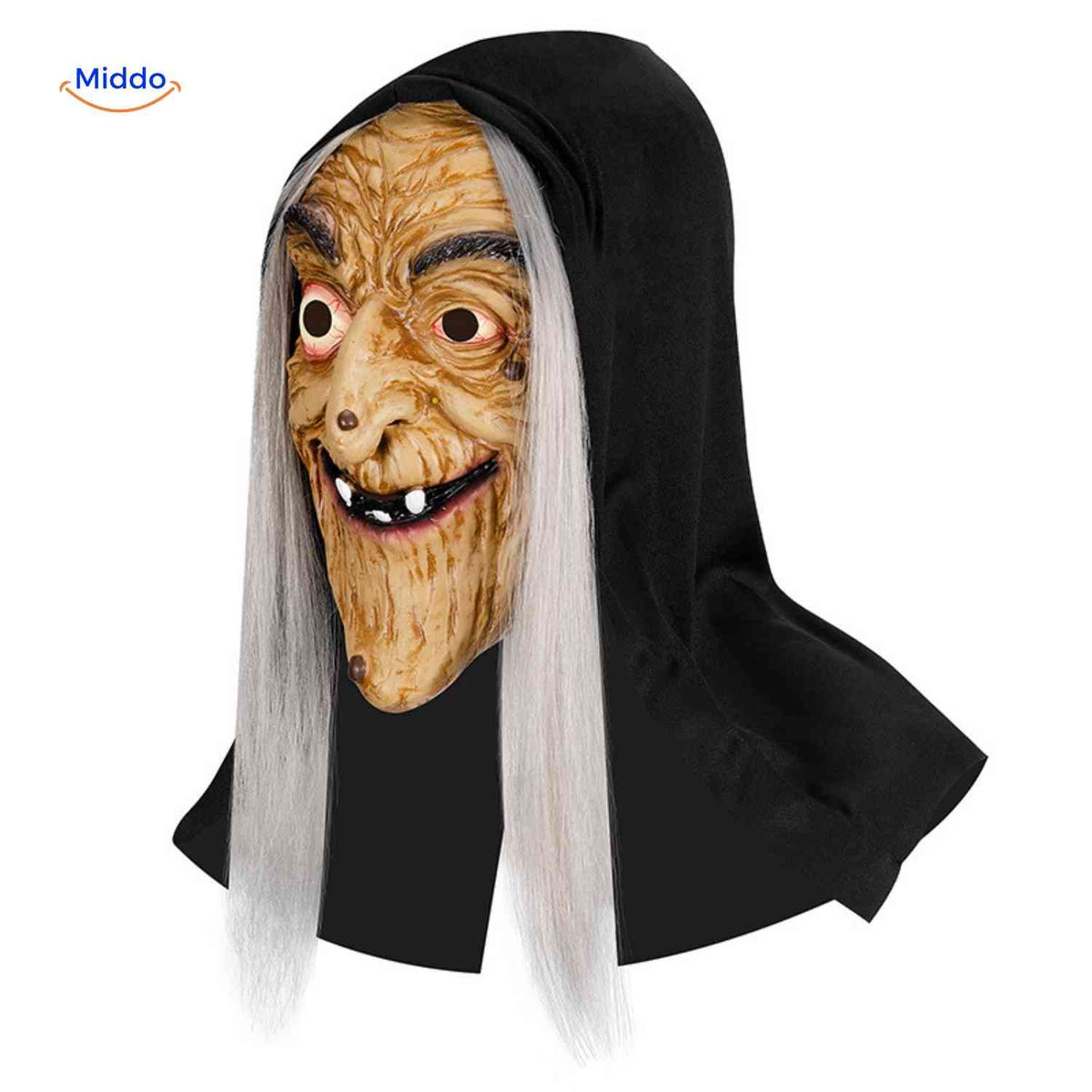 Griezelmasker met Kap Volledig Gezicht | Horrordesign Polyester Stoffen Kap Halloween Feesten Verkleedpartij | Sulvida