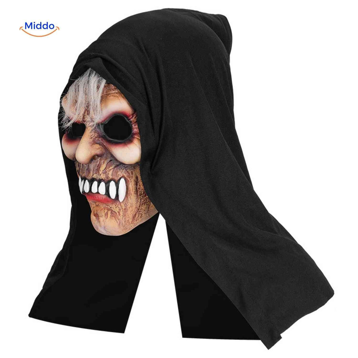 Griezelmasker met Kap Volledig Gezicht | Horrordesign Polyester Stoffen Kap Halloween Feesten Verkleedpartij | Sulvida