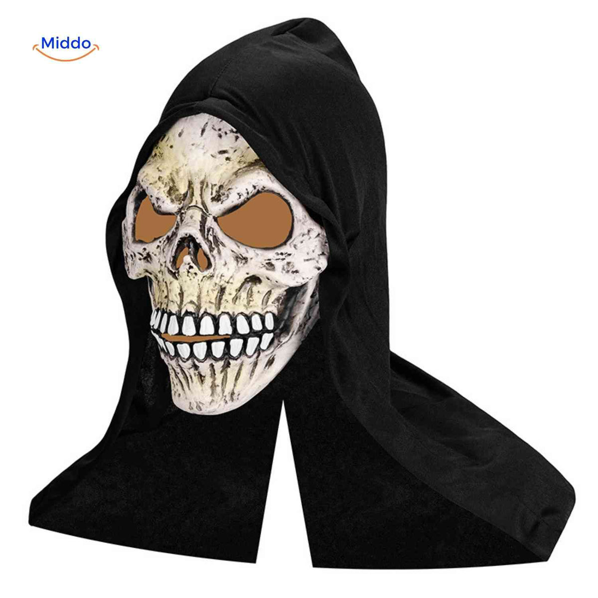 Griezelmasker met Kap Volledig Gezicht | Horrordesign Polyester Stoffen Kap Halloween Feesten Verkleedpartij | Sulvida