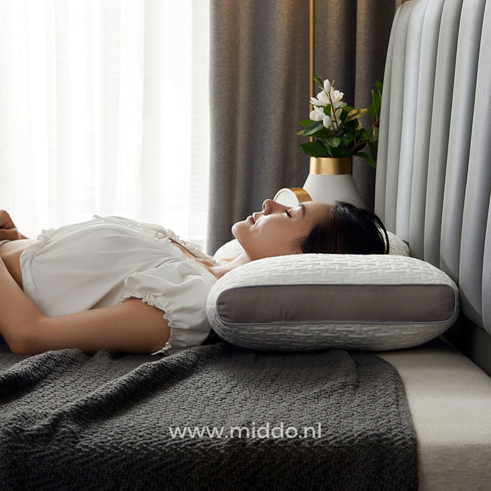 Ergonomisch Neksteunkussen Golfpatroon Honingraat Rug Zijslapers Orthopedisch Memory Foam Slaapkussen | Sulvida