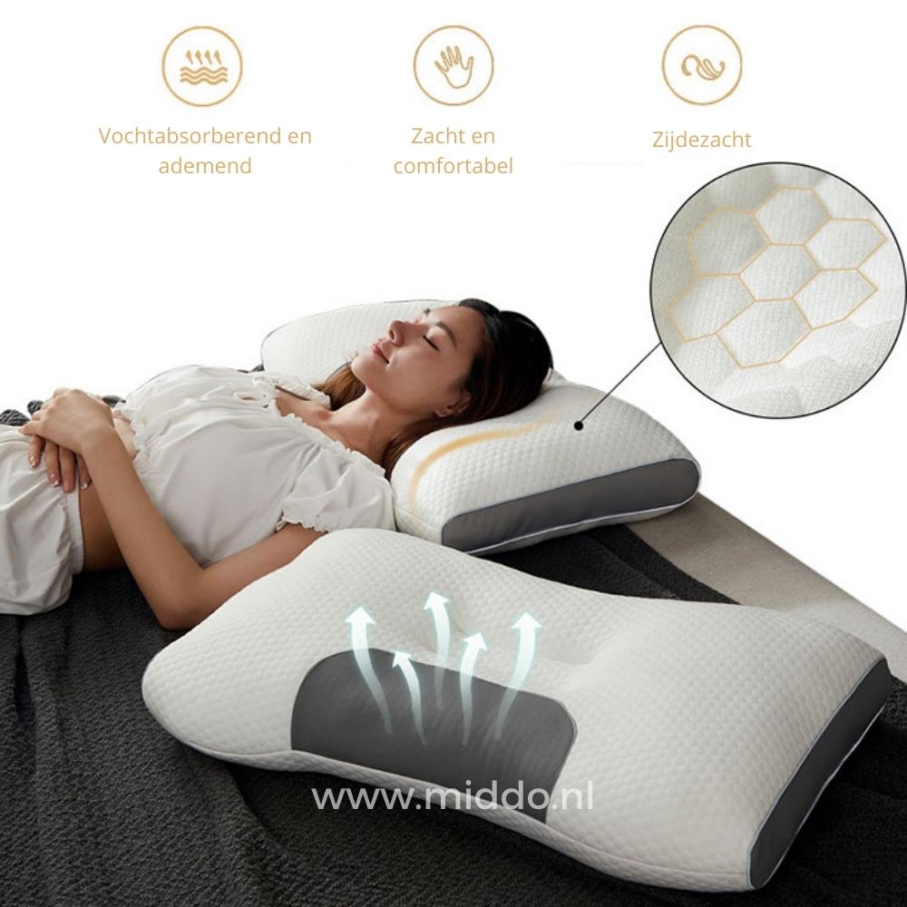 Ergonomisch Neksteunkussen Golfpatroon Honingraat Rug Zijslapers Orthopedisch Memory Foam Slaapkussen | Sulvida