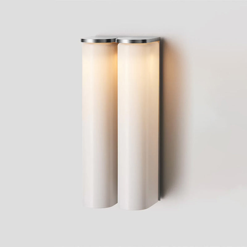 Glazen wandlamp met LED-verlichting modern design ijzeren fitting interieur sfeerverlichting woonkamer | Sulvida