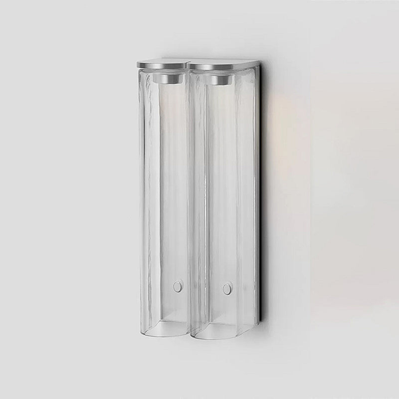 Glazen wandlamp met LED-verlichting modern design ijzeren fitting interieur sfeerverlichting woonkamer | Sulvida