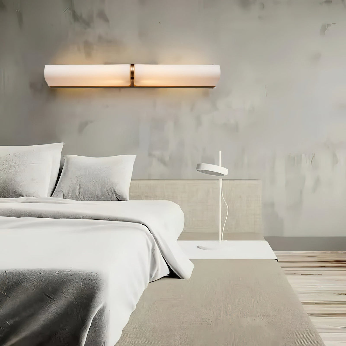Glazen wandlamp met LED-verlichting modern design ijzeren fitting interieur sfeerverlichting woonkamer | Sulvida