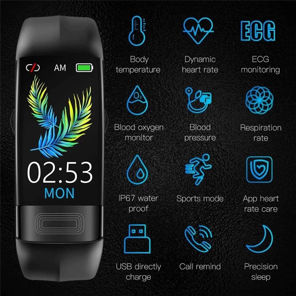 Smartwatch met Bloeddruk- en ECG-Monitoring, Hartslagmeting en Waterdichte Sensoren voor Gezondheid en Fitness Tracking | Sulvida