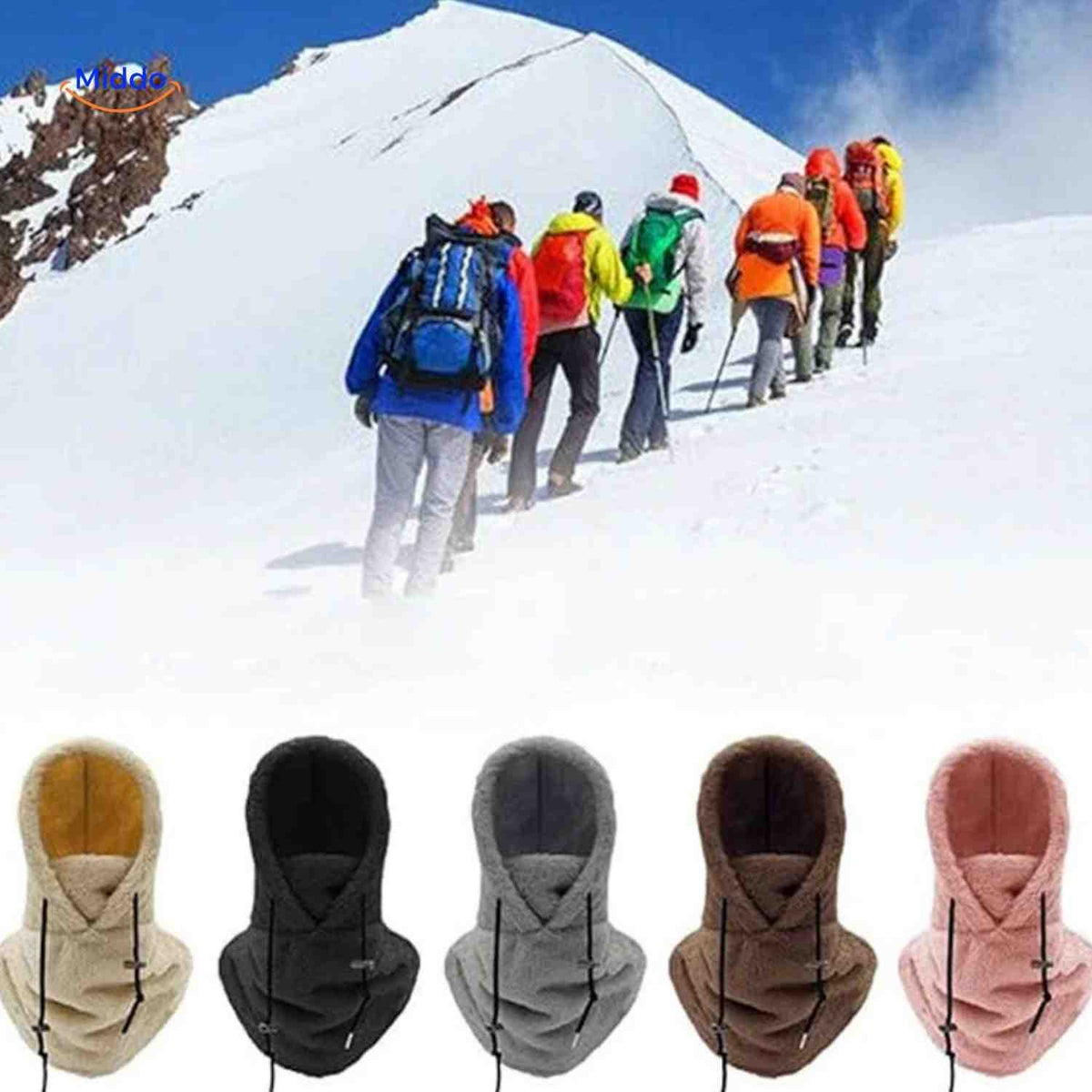 Multifunctionele Thermische Fleece Capuchon Muts Nekwarmer Gezichtsmasker Winddicht voor Outdoor Sport | Sulvida
