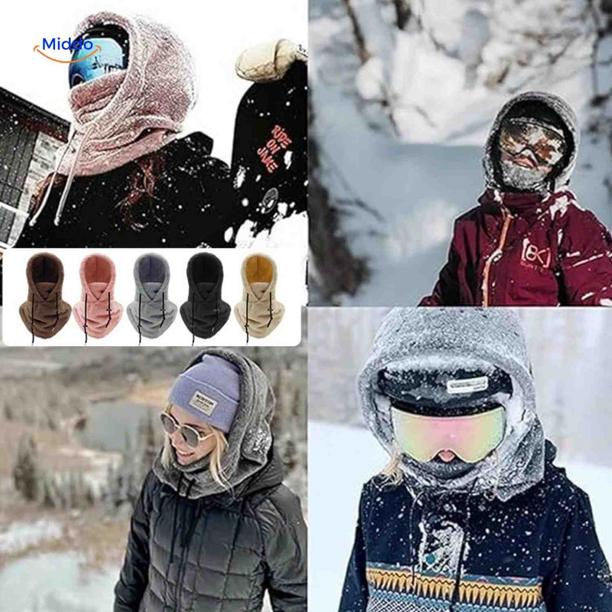 Multifunctionele Thermische Fleece Capuchon Muts Nekwarmer Gezichtsmasker Winddicht voor Outdoor Sport | Sulvida