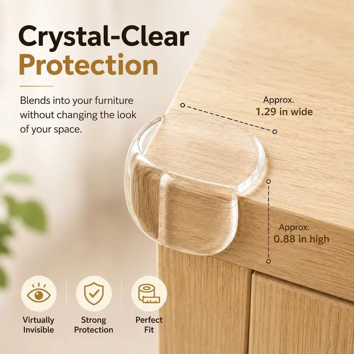 Transparante Hoekbeschermers Set van 4 voor Meubels Kinderen Veiligheid Baby Corner Guards Tafel Bescherming | Sulvida