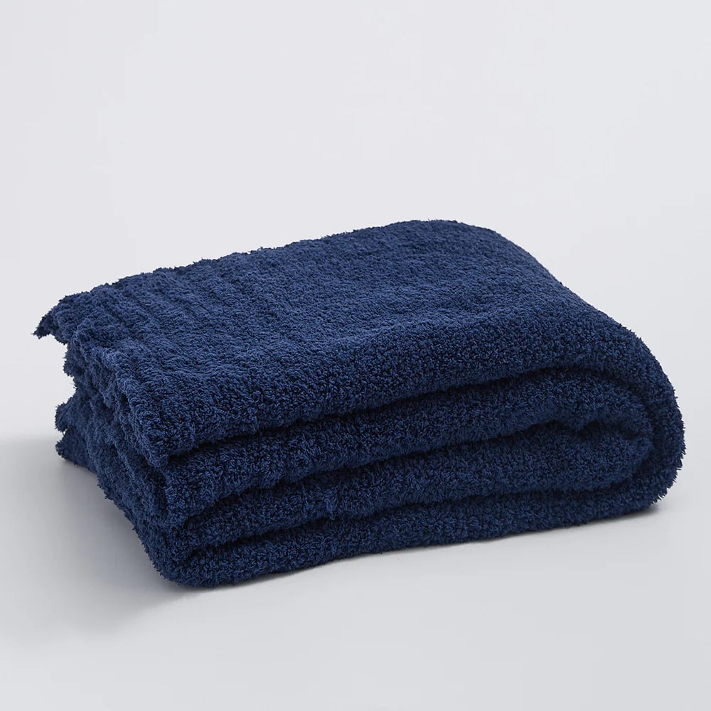 Gebreide Plaid Microvezel 130x160cm Effen Woonkamer Deken Sofa Bed Zachte Gooiplaid Warme Woondeken Interieur | Sulvida