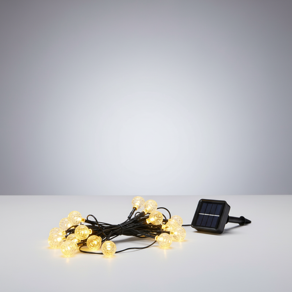 Solarverlichting LED-lichtsnoer voor Buiten IP65 Waterdicht 16ft 20 Lampjes Tuin Terras Sfeerverlichting | Sulvida