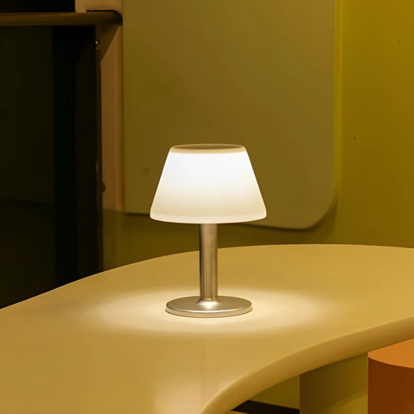 Zonne-energie tafellantaarn voor tuin balkon terras duurzame sfeerverlichting warm wit oplaadbaar LED | Sulvida