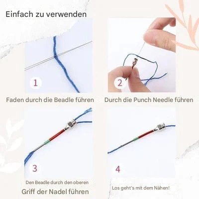 Borduurnaaldset met kleurgecodeerde naalden en verwisselbaar naaldensysteem voor borduren en naaien – ideaal voor beginners en gevorderden | Sulvida