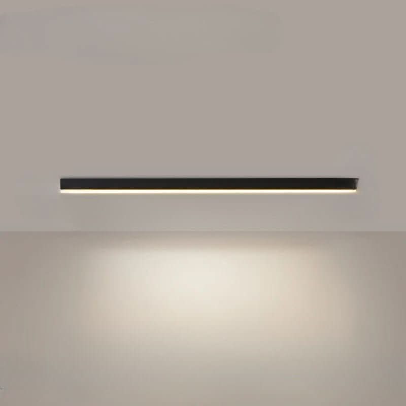 LED plafondlamp aluminium langwerpig Scandinavisch zwart wit goud 60-150 cm woonkamer keuken kantoor | Sulvida