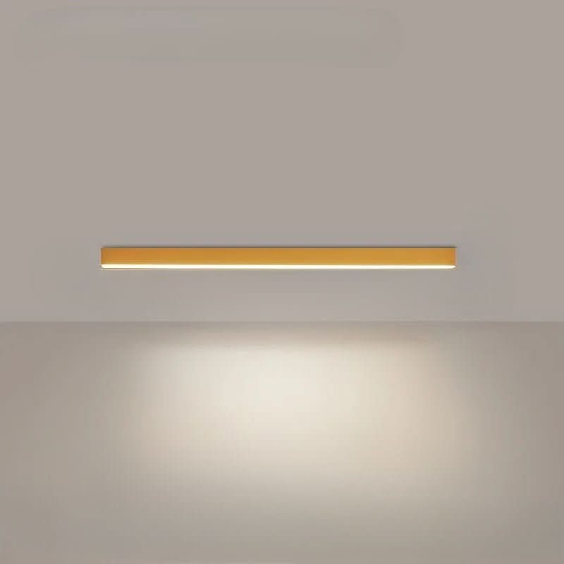 LED plafondlamp aluminium langwerpig Scandinavisch zwart wit goud 60-150 cm woonkamer keuken kantoor | Sulvida