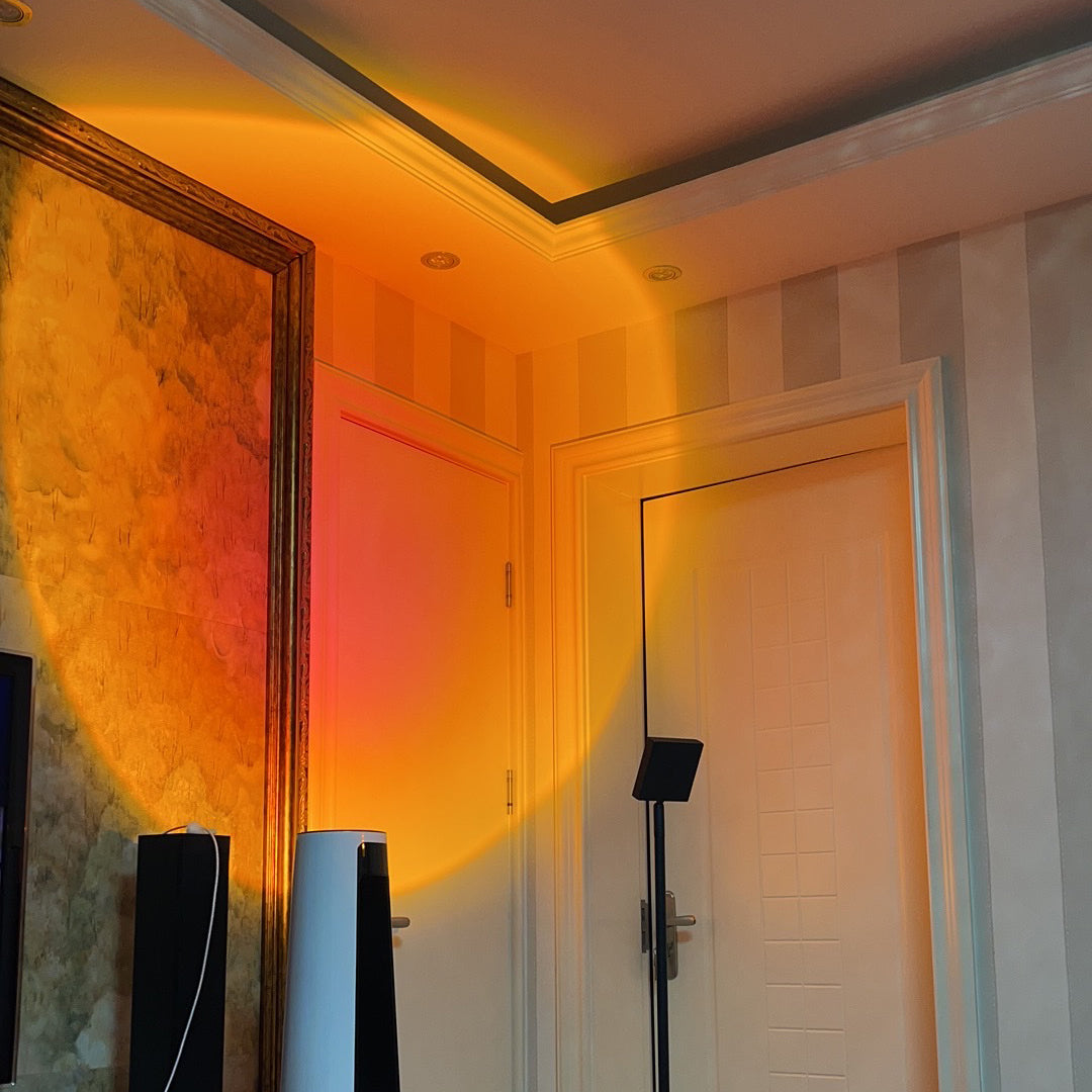 LED Staande Lamp met Halo Projectie Zwart Aluminium 180cm Sfeerverlichting voor Woonkamer Studio Modern Minimalistisch | Sulvida