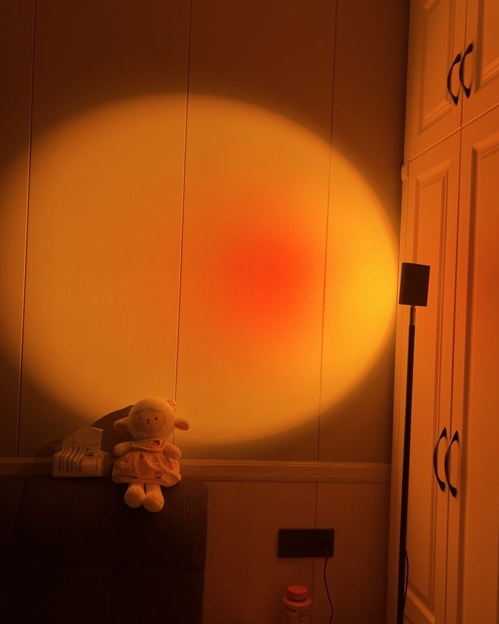 LED Staande Lamp met Halo Projectie Zwart Aluminium 180cm Sfeerverlichting voor Woonkamer Studio Modern Minimalistisch | Sulvida