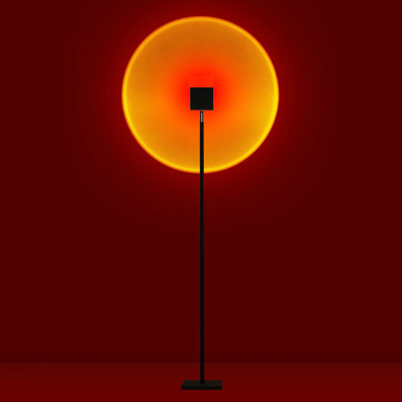 LED Staande Lamp met Halo Projectie Zwart Aluminium 180cm Sfeerverlichting voor Woonkamer Studio Modern Minimalistisch | Sulvida