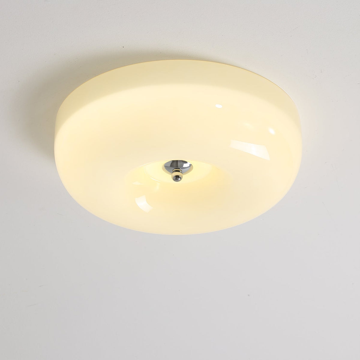 Plafondlamp met Gedraaid Glas en Chroom Moderne Verlichting Slaapkamer Woonkamer Hal 32 40 46 cm Diameter | Sulvida
