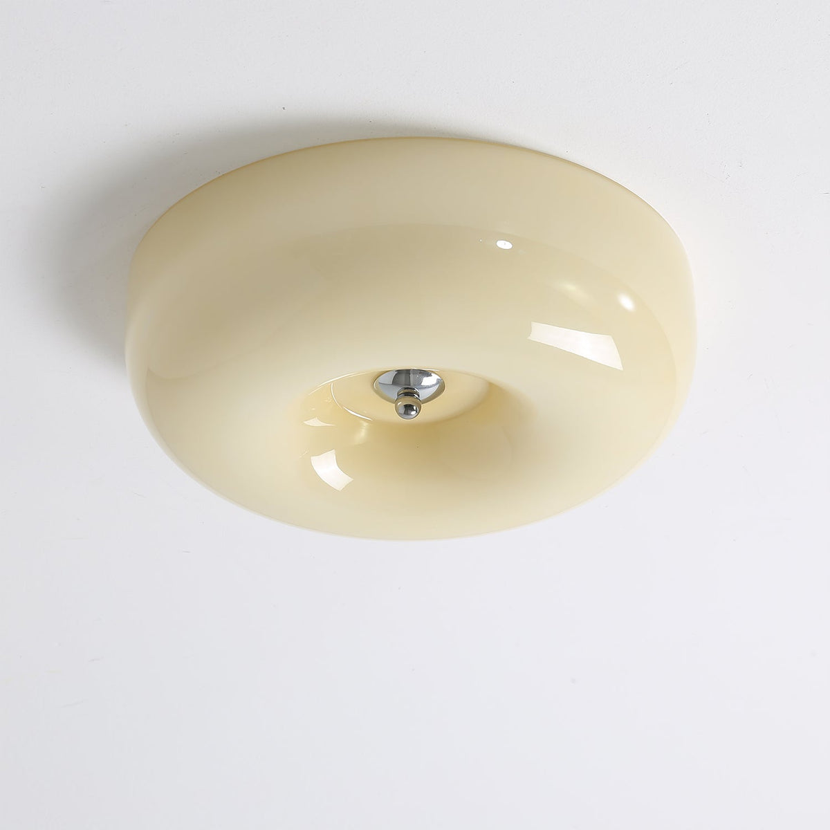 Plafondlamp met Gedraaid Glas en Chroom Moderne Verlichting Slaapkamer Woonkamer Hal 32 40 46 cm Diameter | Sulvida