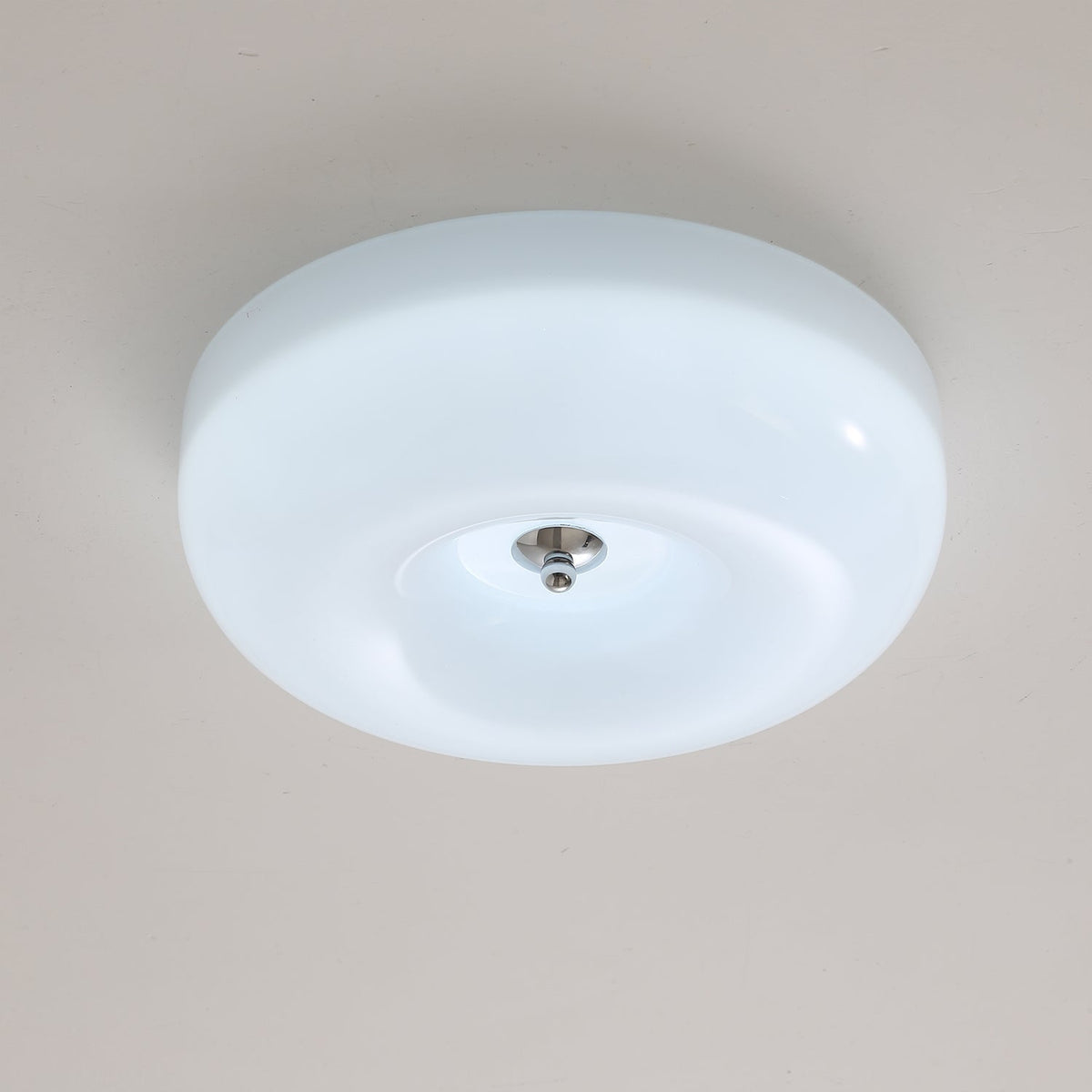 Plafondlamp met Gedraaid Glas en Chroom Moderne Verlichting Slaapkamer Woonkamer Hal 32 40 46 cm Diameter | Sulvida