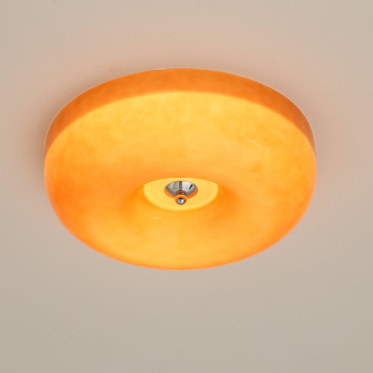 Plafondlamp met Gedraaid Glas en Chroom Moderne Verlichting Slaapkamer Woonkamer Hal 32 40 46 cm Diameter | Sulvida