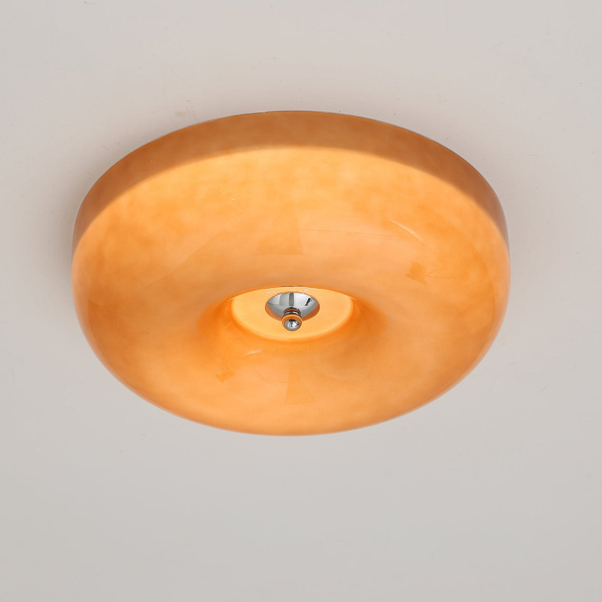 Plafondlamp met Gedraaid Glas en Chroom Moderne Verlichting Slaapkamer Woonkamer Hal 32 40 46 cm Diameter | Sulvida