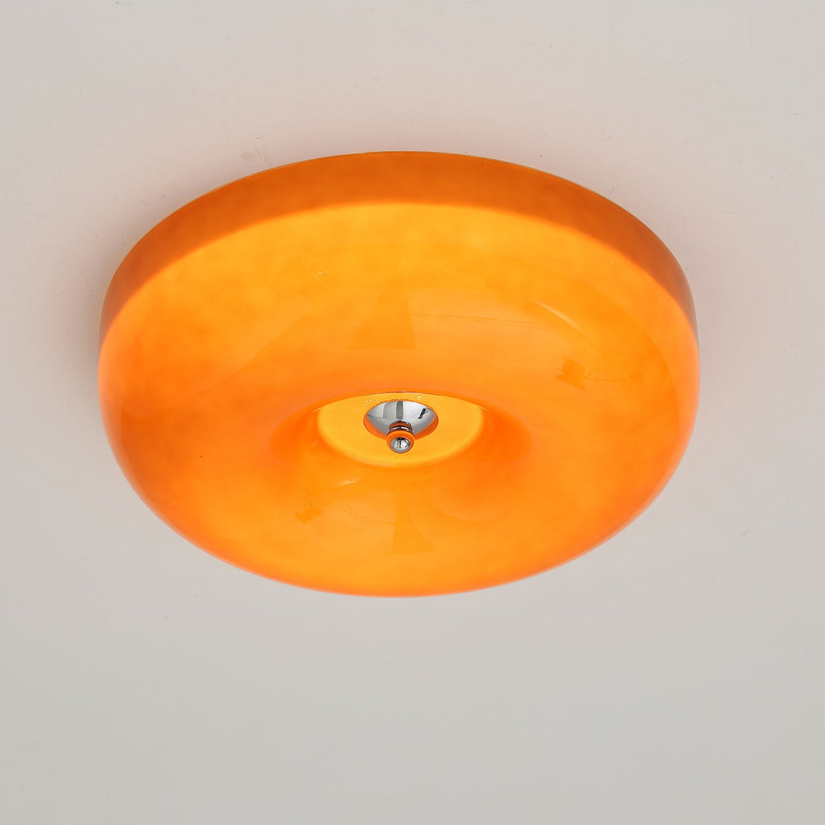 Plafondlamp met Gedraaid Glas en Chroom Moderne Verlichting Slaapkamer Woonkamer Hal 32 40 46 cm Diameter | Sulvida