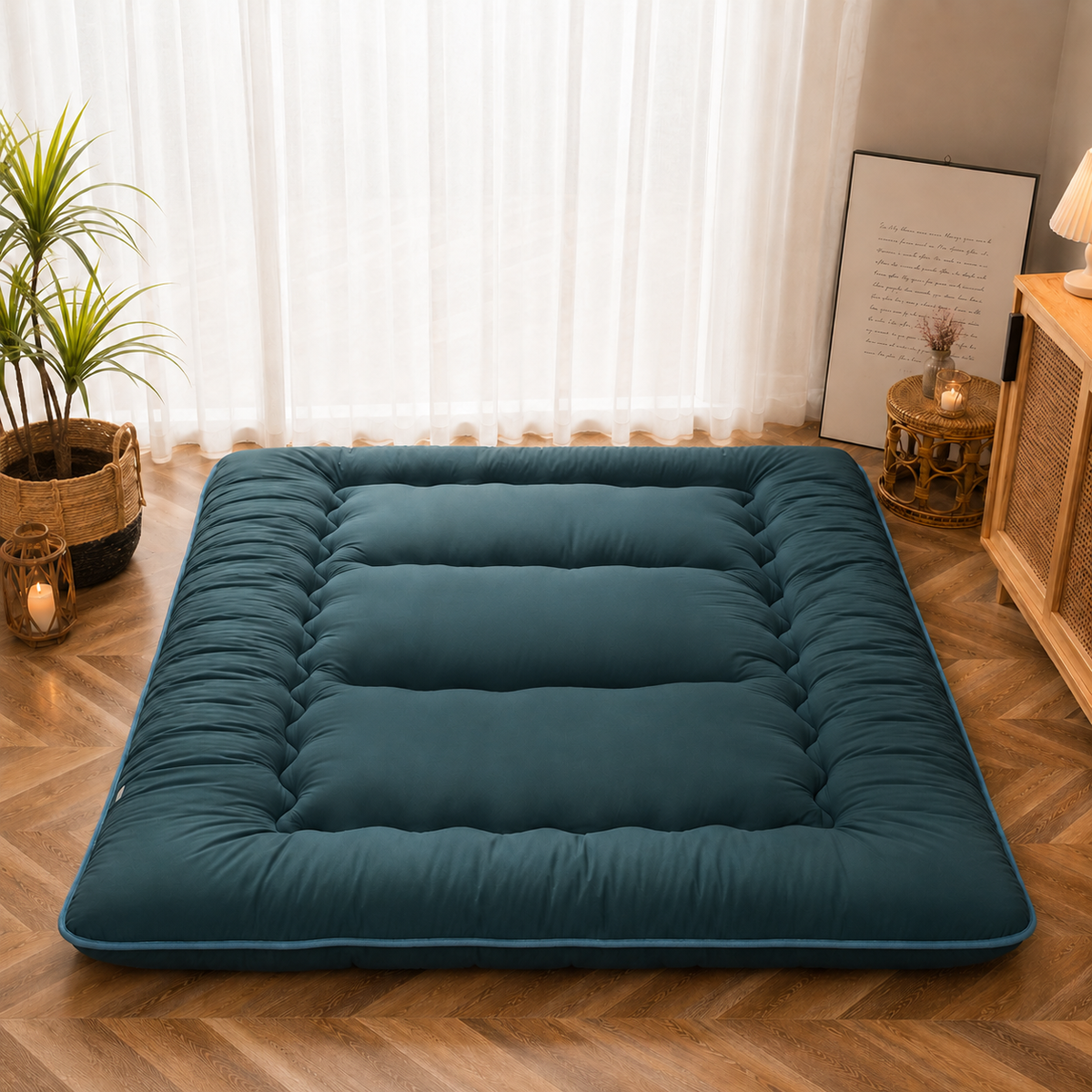 Japanse Futon Matras 10cm Dik Vouwbaar Slaapmat Tatami Bed Volwassenen Kinderen Gasten Vloer Slaapkamer | Sulvida