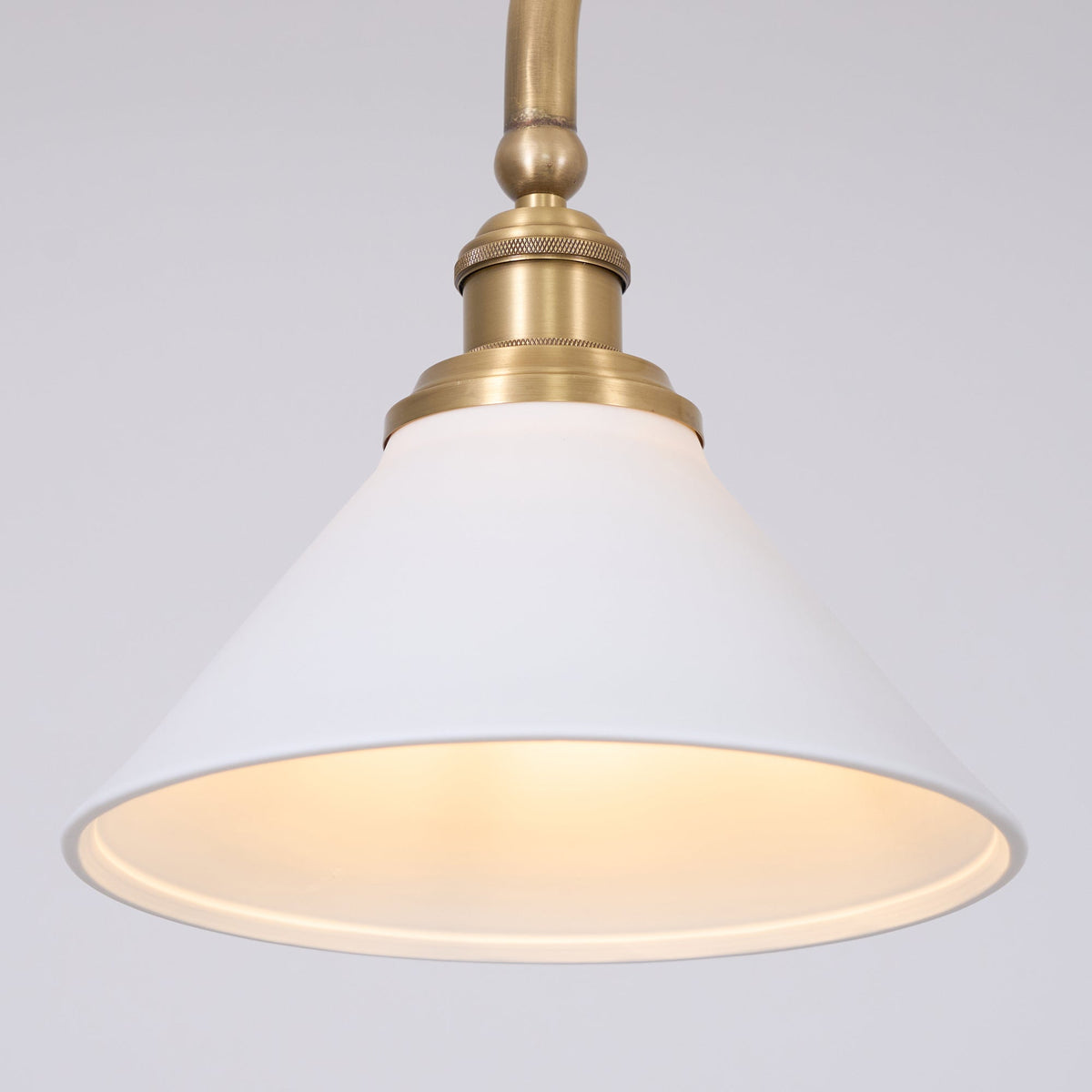 Hanglamp Messing met Conische Kappen 2-Lichts Pendel Eettafel Keukeneiland Plafondverlichting Eetkamer | Sulvida